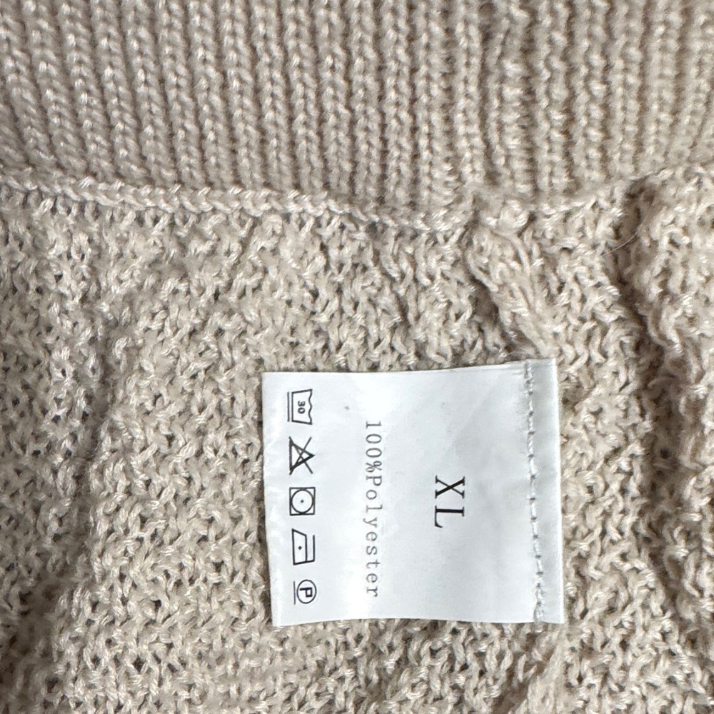 Cozy Cream Knit Sweater and wide leg pants set - Picture 5 of 6